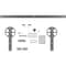 Ekena Millwork Premium Wagon Wheel Strap Barn Door Hardware Set w/ 7' Track for 2 1/4" Doors, PC Chrome GB600157HWCR - alternate 4